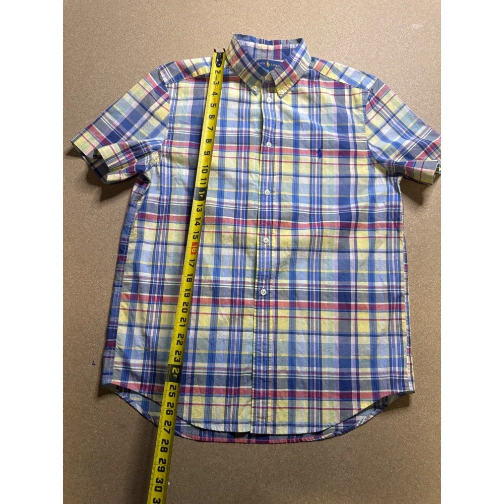 Ralph Lauren Kids Plaid Short Sleeve Button Down Shirt - XL (18-20)‎ NWT $89